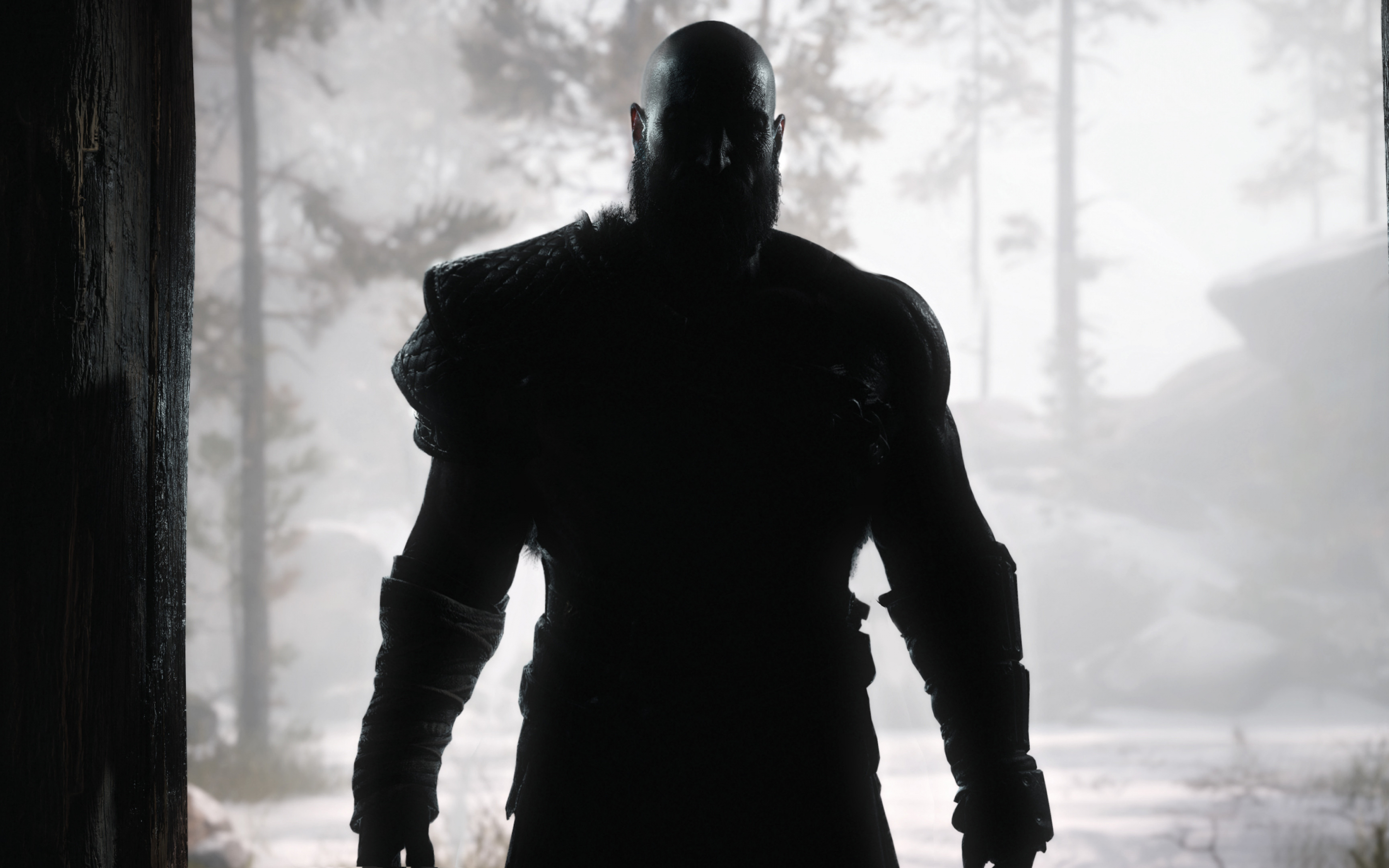 Kratos, warrior, god of war, dark, 2018, 2880x1800 wallpaper