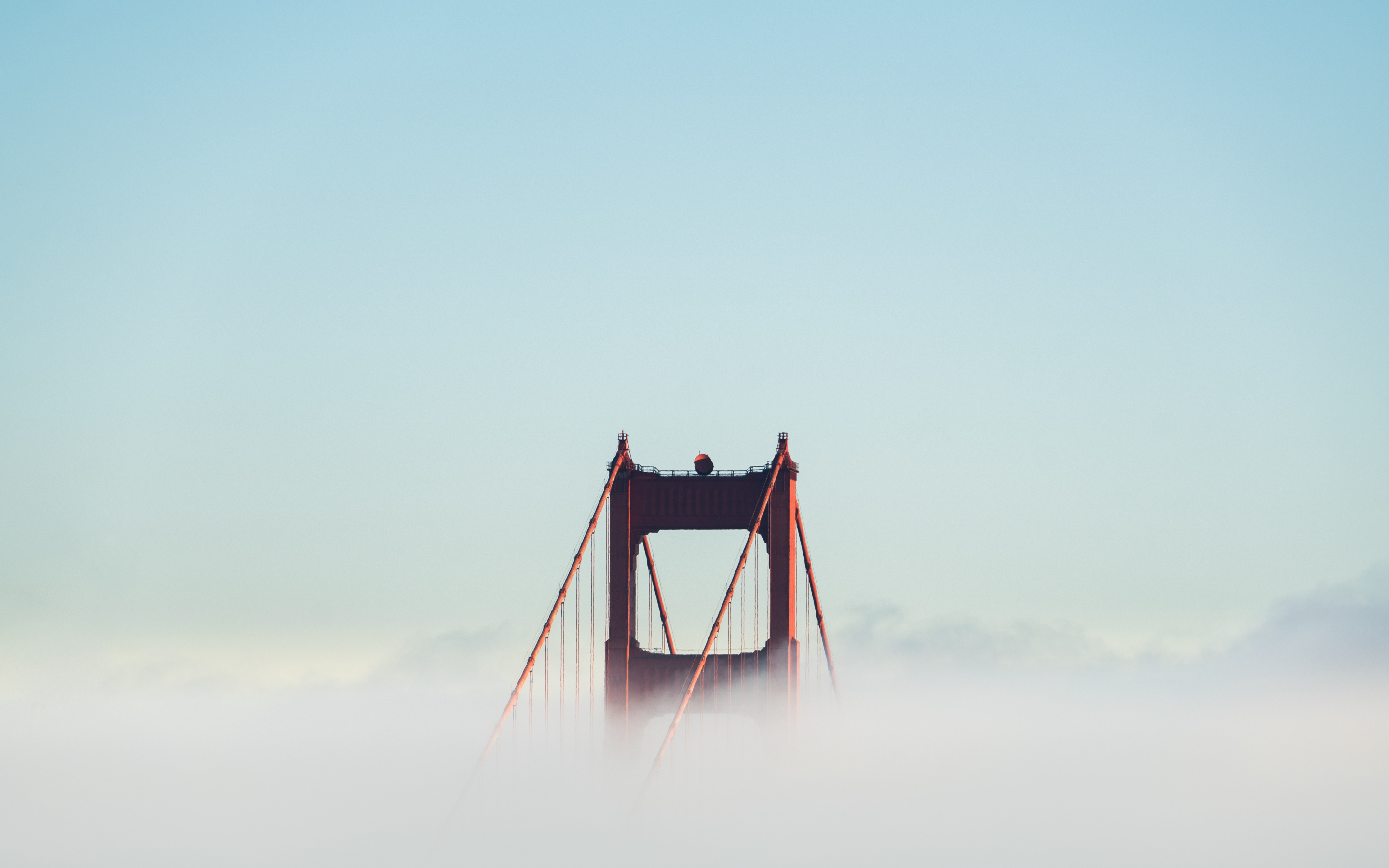 Golden Gate Bridge, fog, bridge, 2880x1800 wallpaper