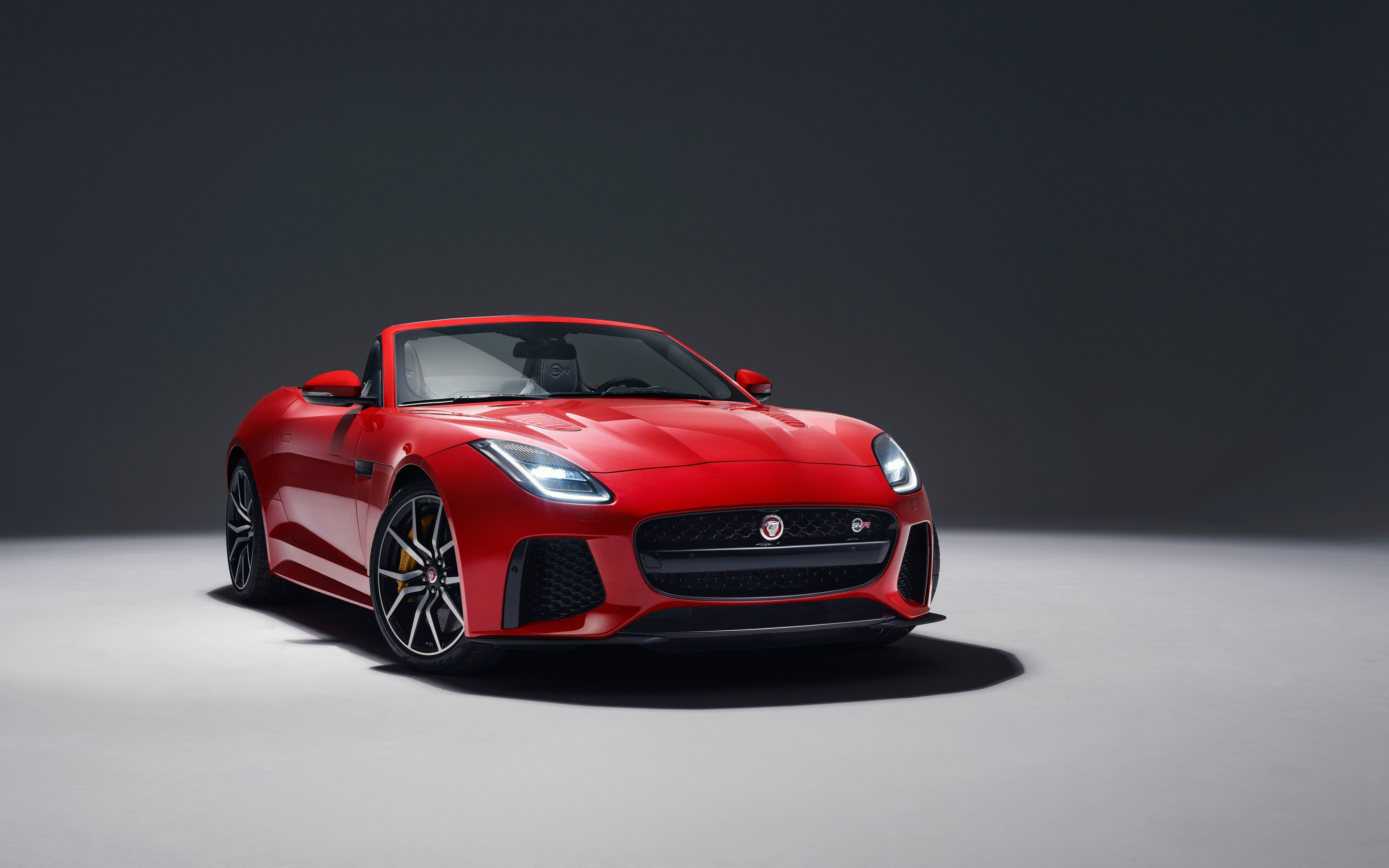 2018, Jaguar F-TYPE SVR, red, front, 2880x1800 wallpaper