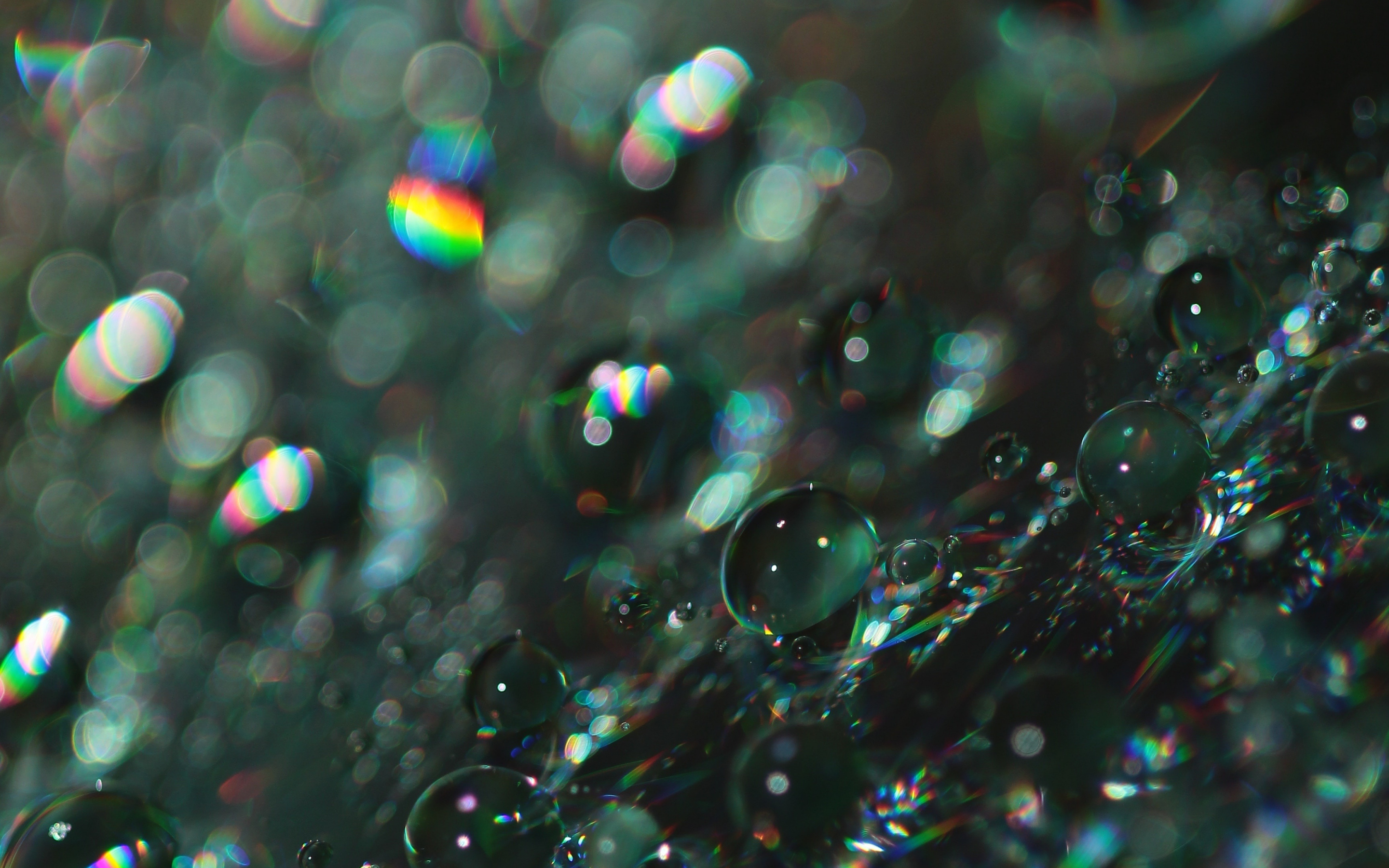 Bubbles, shine, blur, bokeh, macro, 2880x1800 wallpaper