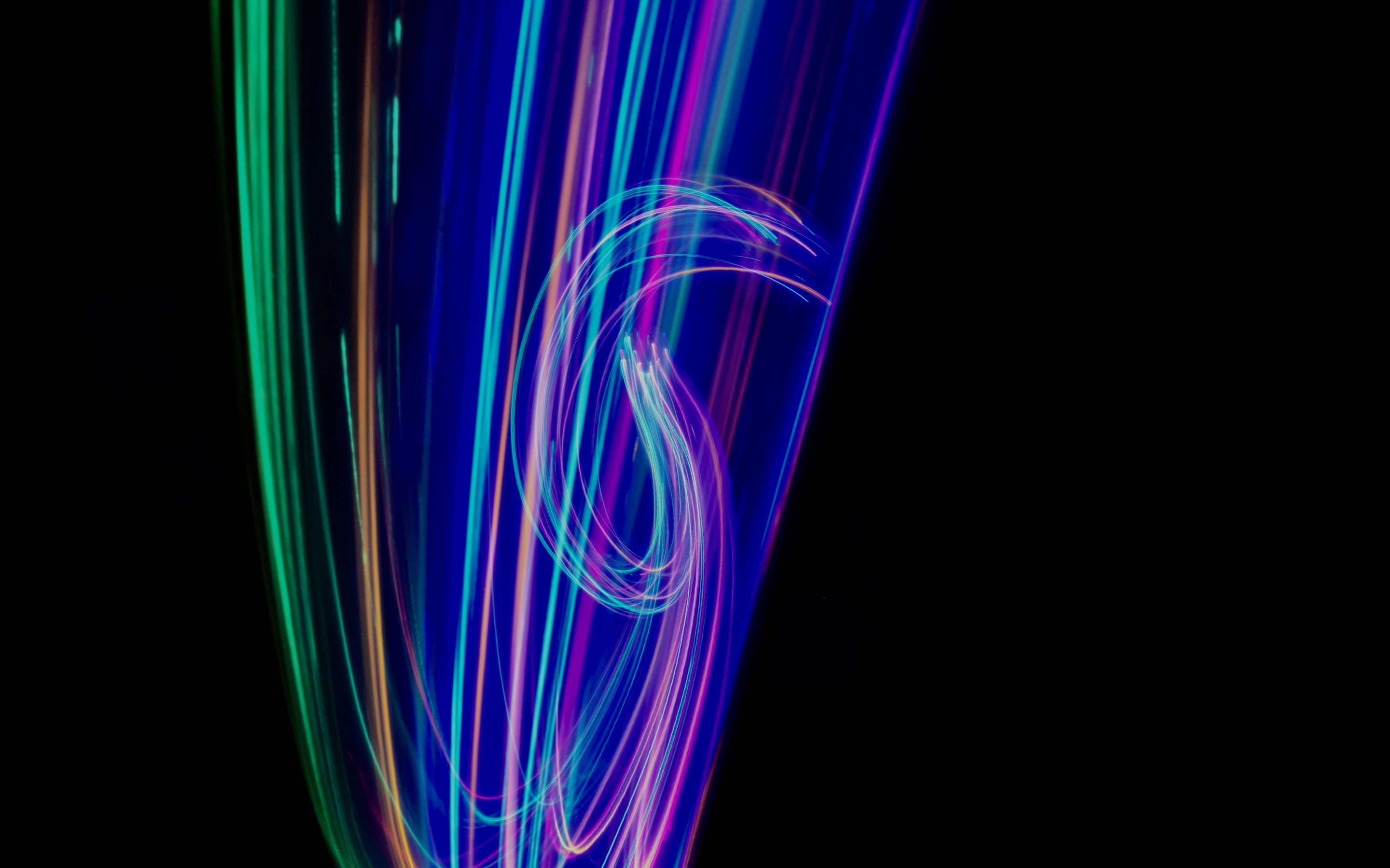 Lights, lines, colorful, 2880x1800 wallpaper
