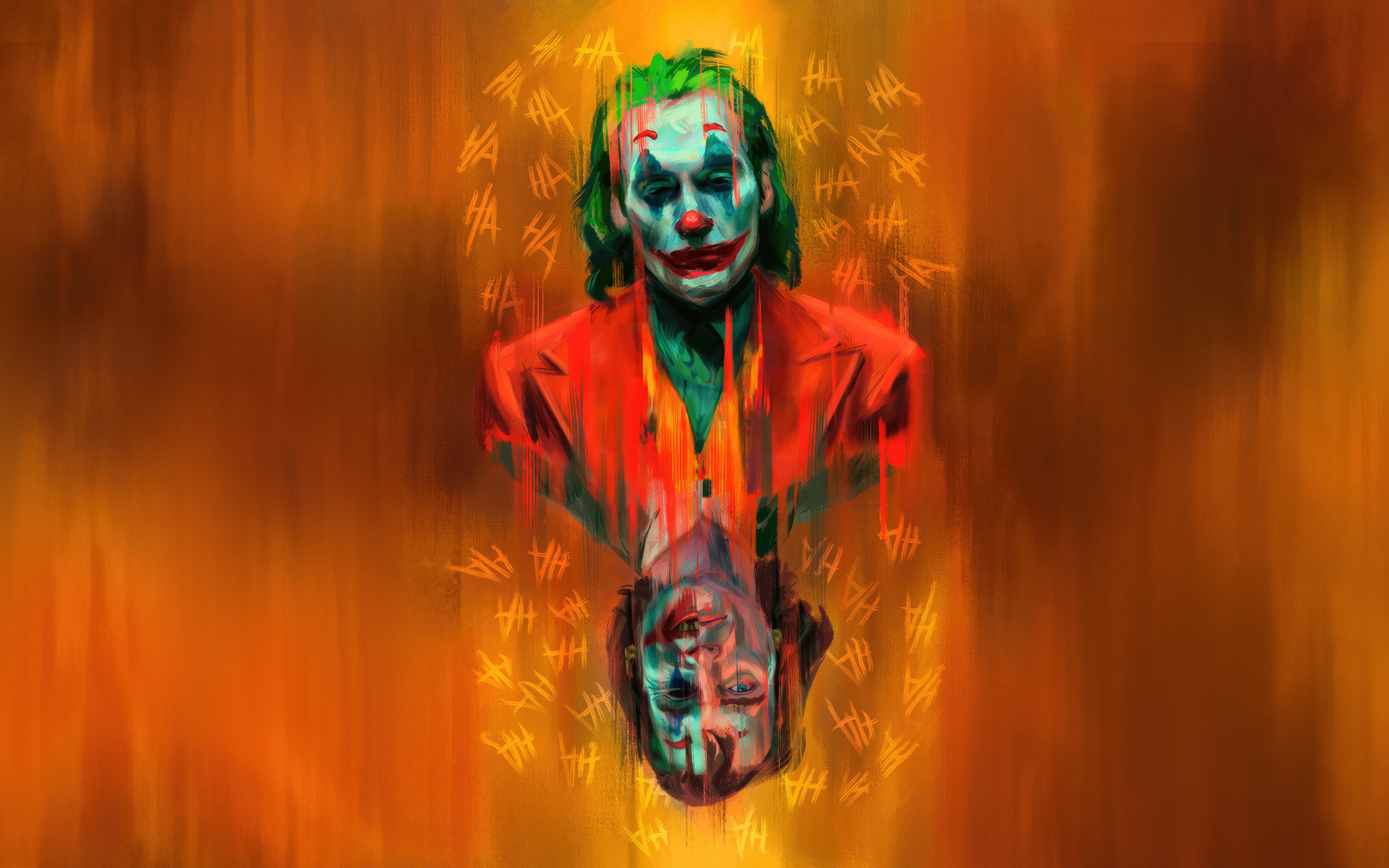 The Joker's sad mood, art, 2880x1800 wallpaper