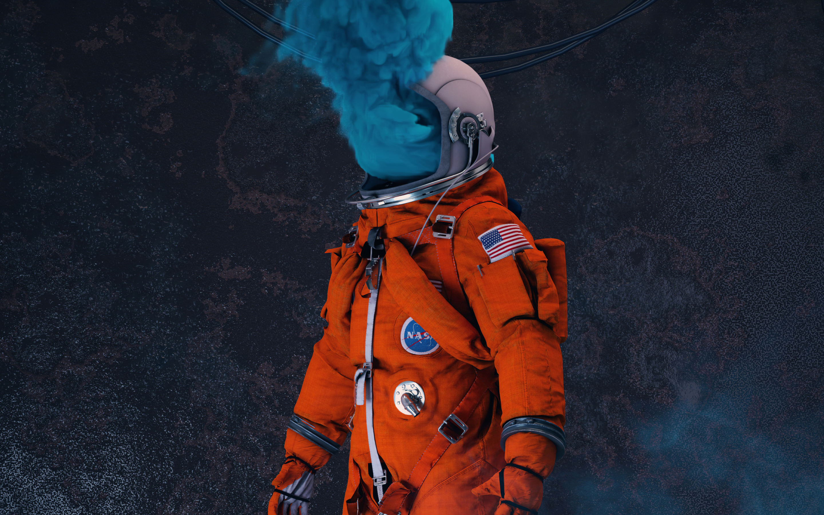 Astronaut, NASA, space suit, surreal, 2880x1800 wallpaper