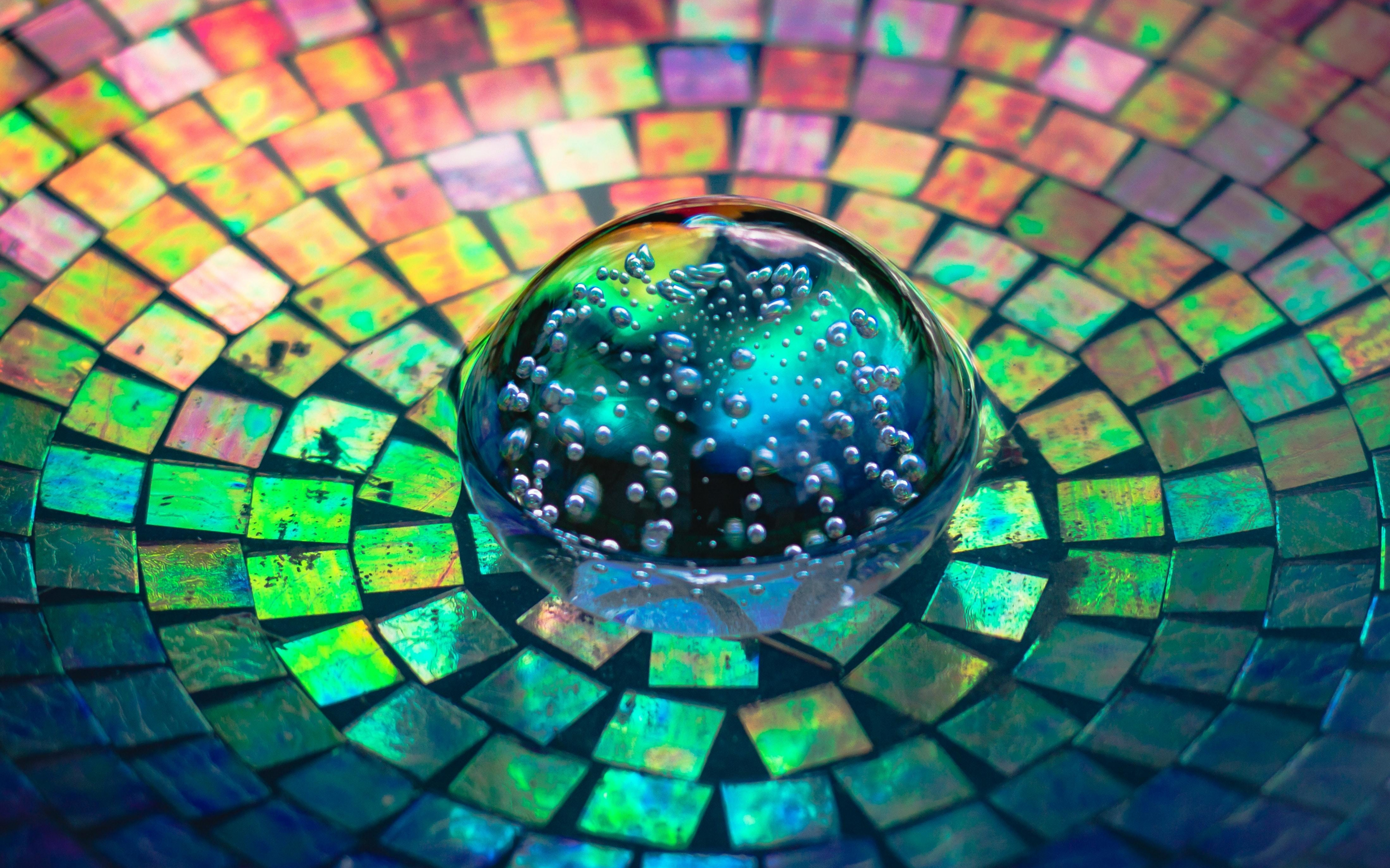 Bright, crystal ball, glass, abstraction, 2880x1800 wallpaper