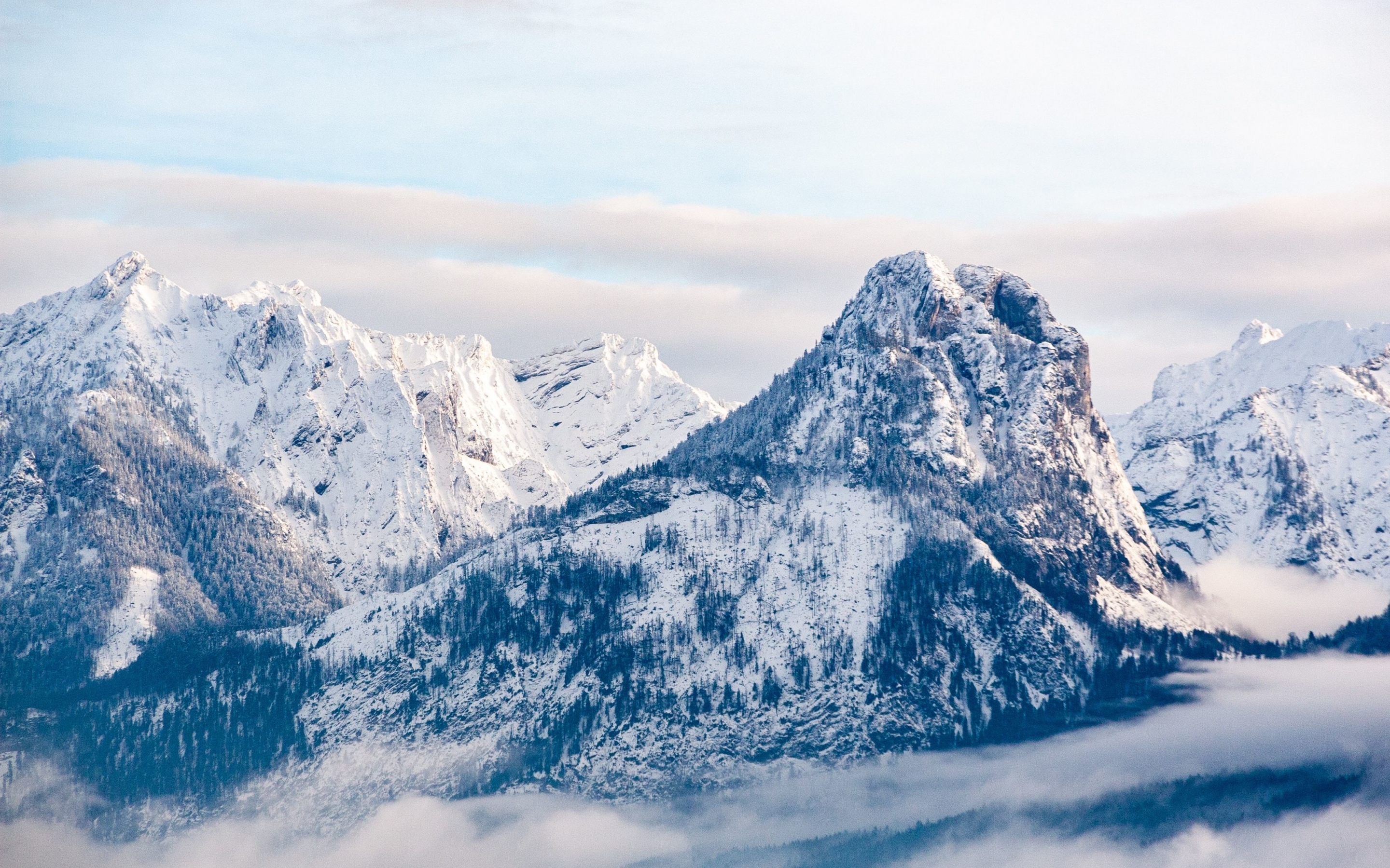 Nature, winter, mountains, 2880x1800 wallpaper