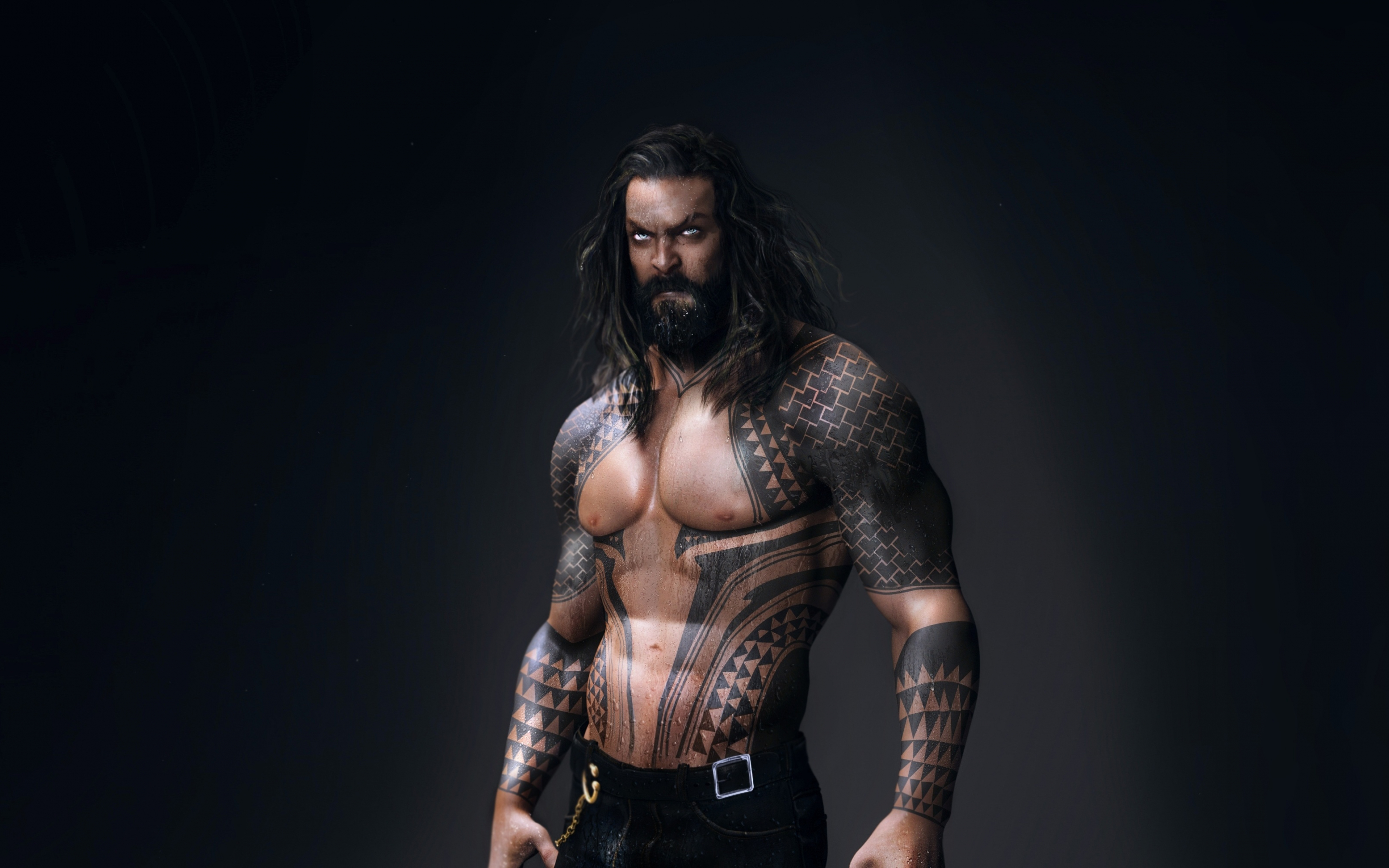 Aquaman, Jason Momoa, tattoo, 2880x1800 wallpaper
