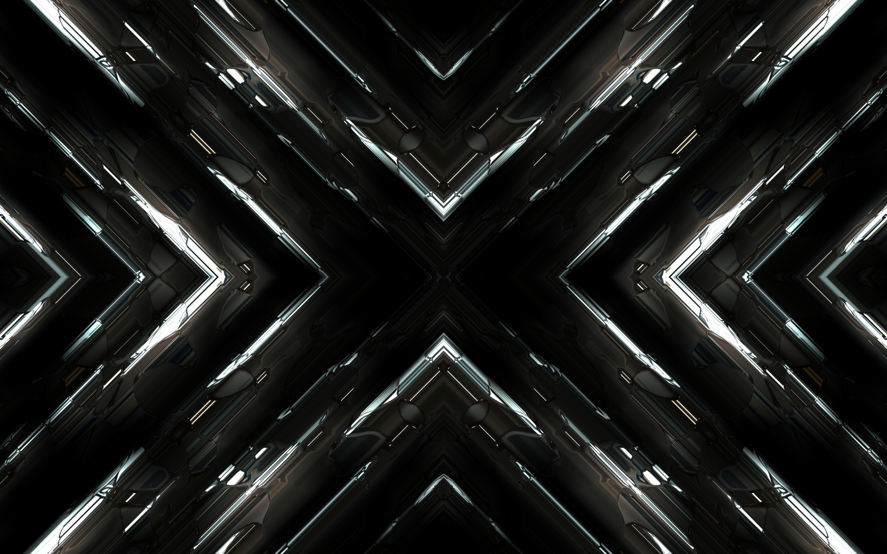 Fractal, dark, abstract, 2880x1800 wallpaper