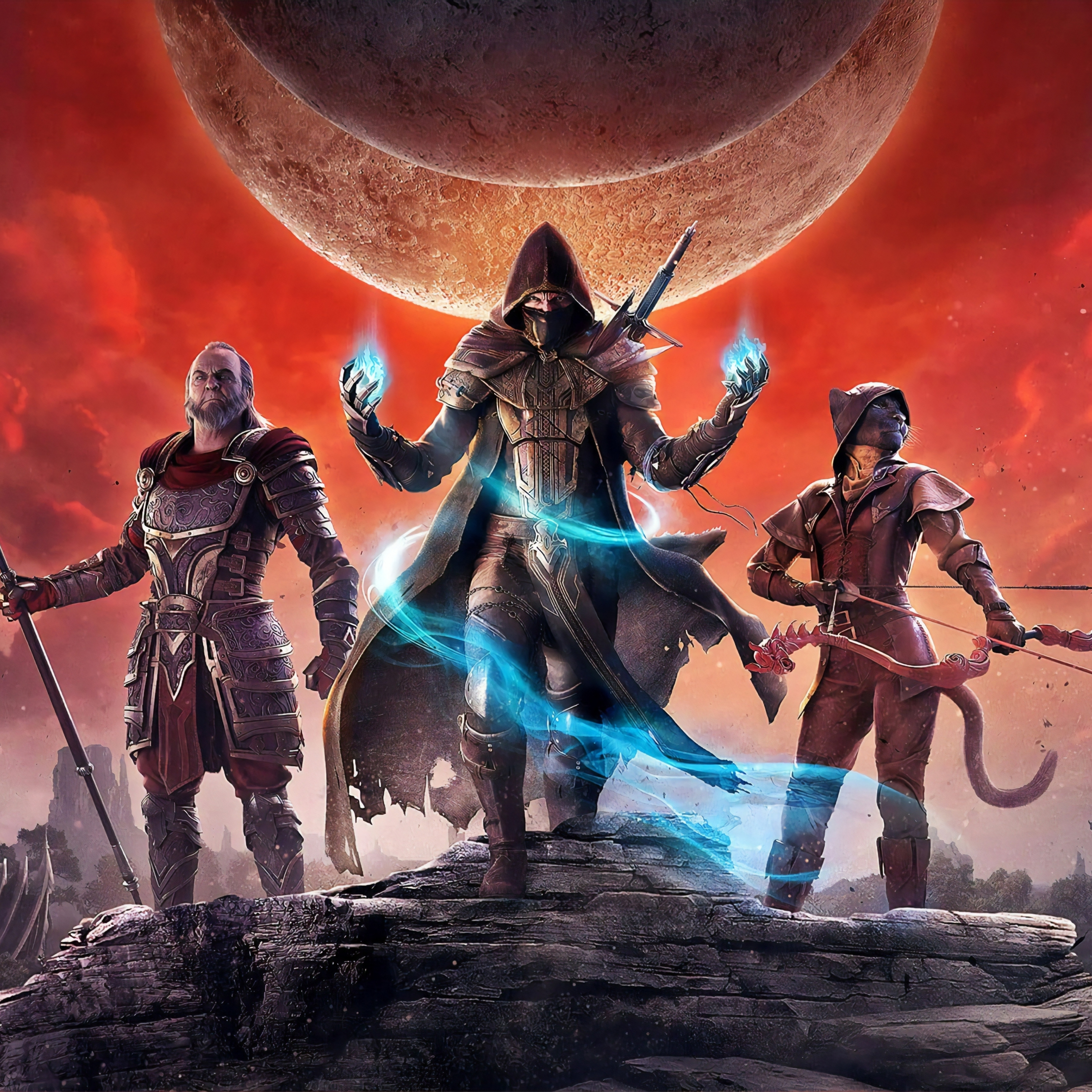 The Elder Scrolls Online, warriors, game, 2932x2932 wallpaper