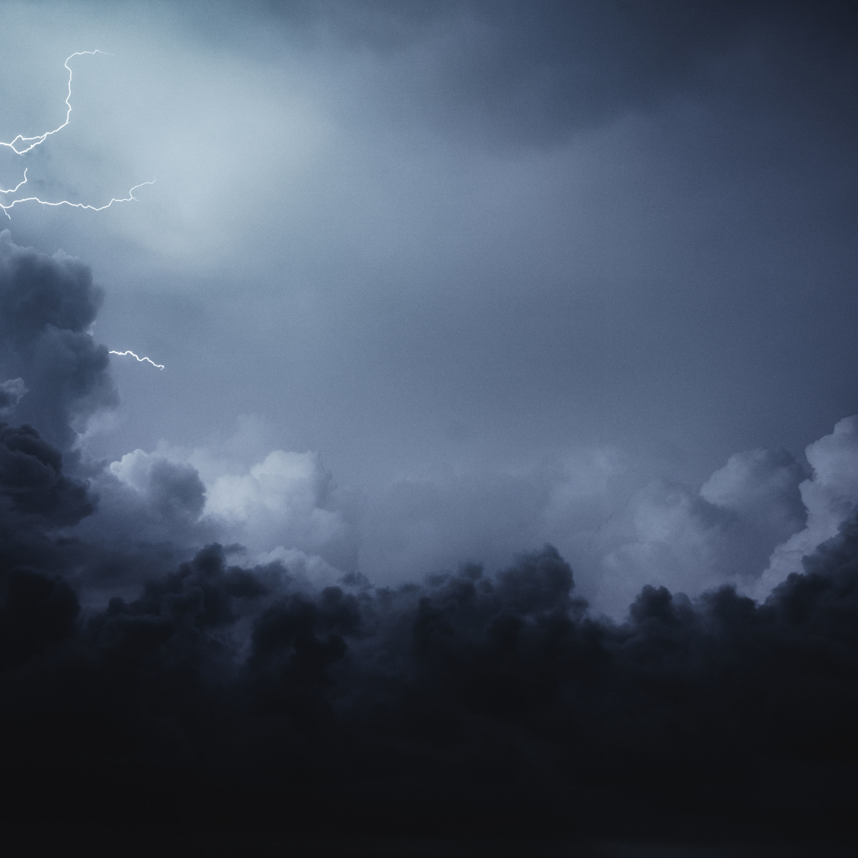 Download 2932x2932 Wallpaper Lightning Dark Sky Clouds Storm