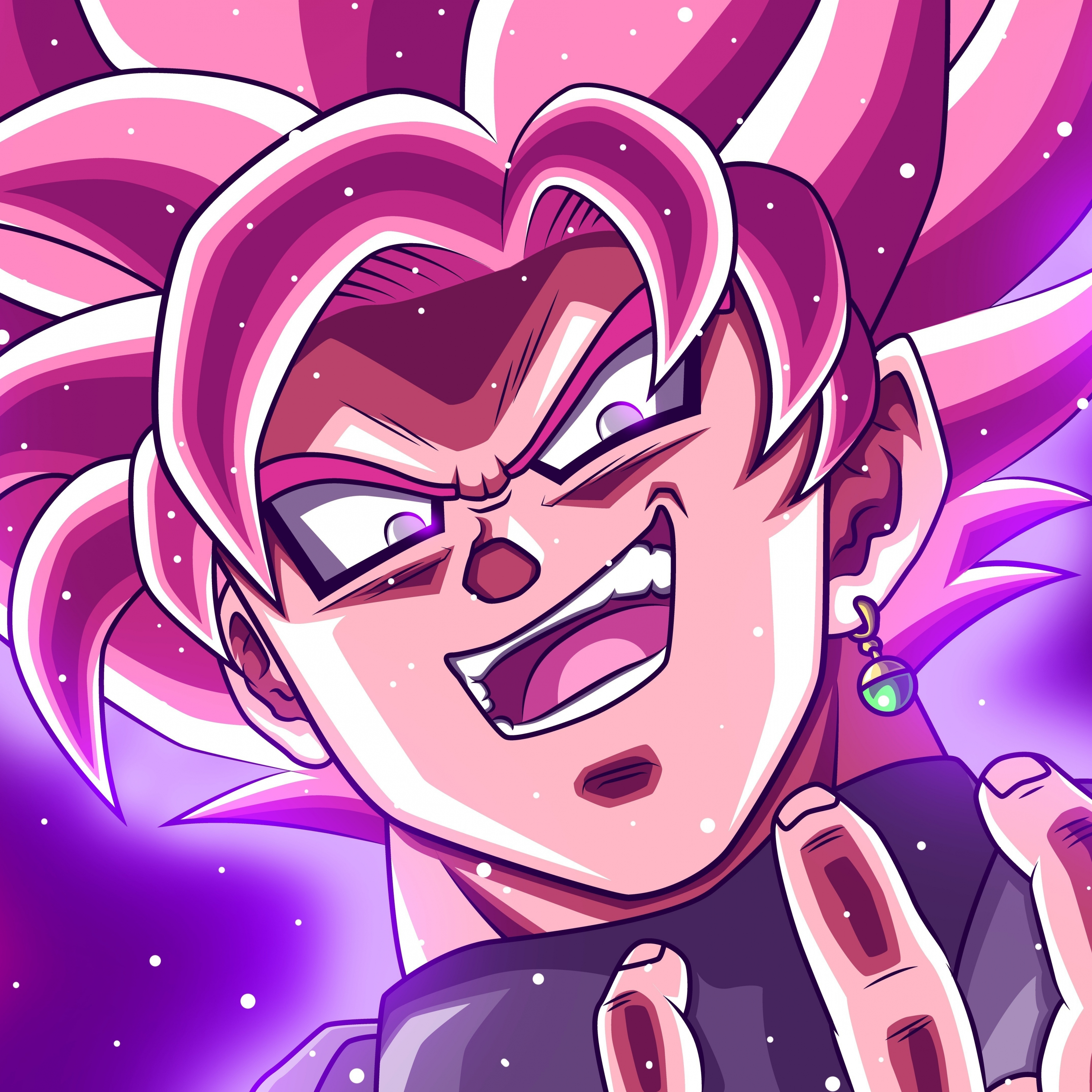 2932x2932 Resolution Cool Black Goku HD Dragon Ball Super Ipad Pro