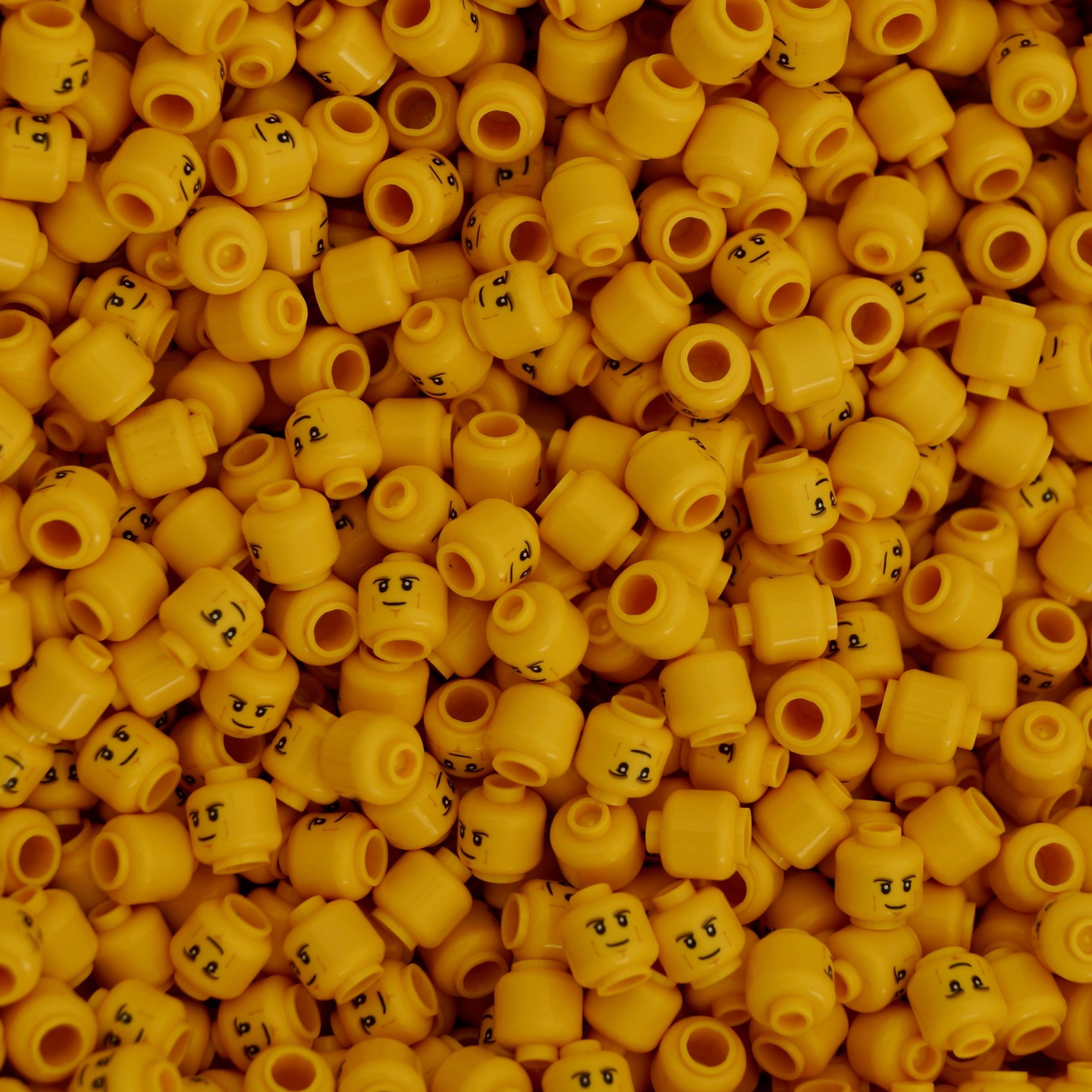 Yellow, Lego, toy, 2932x2932 wallpaper