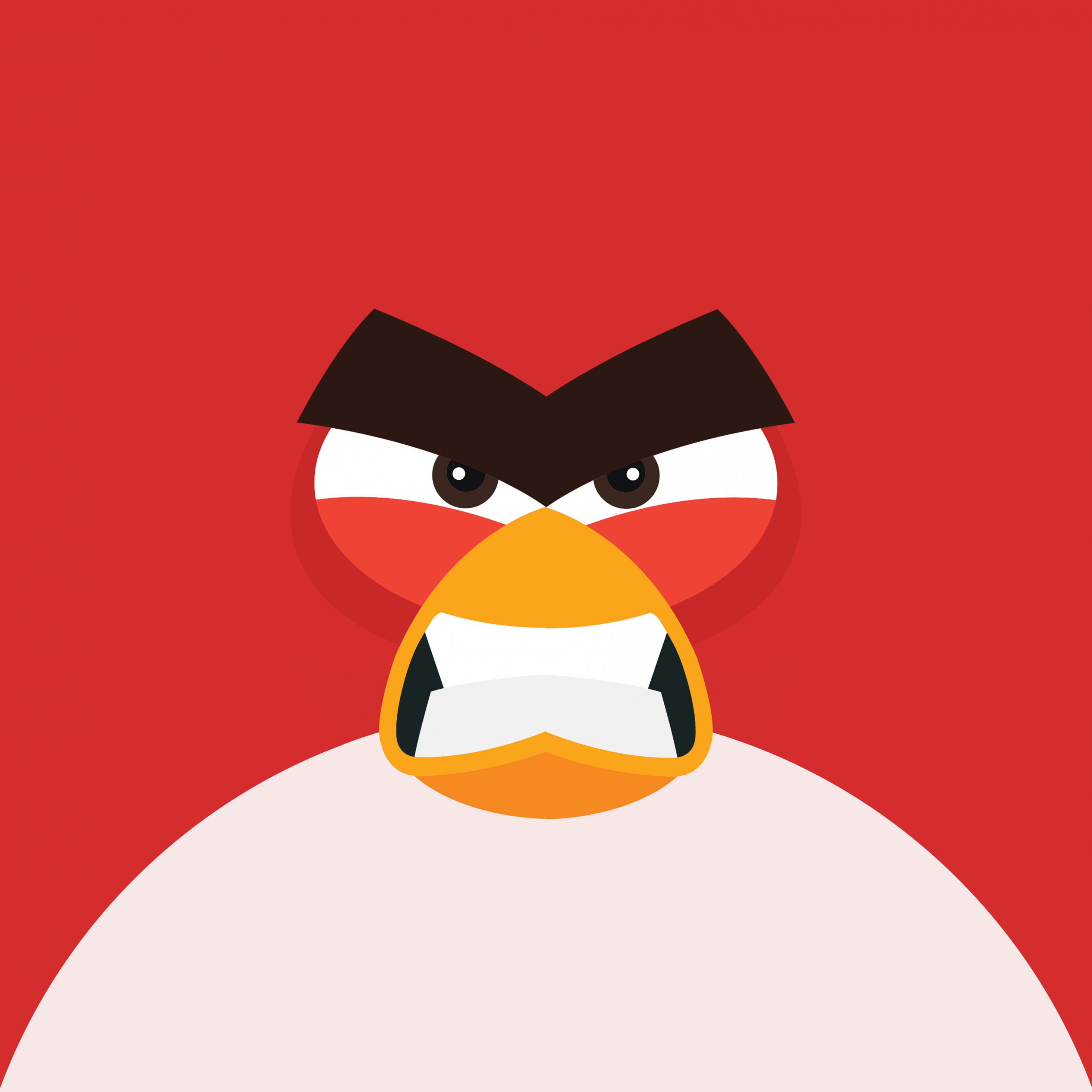 Download wallpaper 2932x2932 angry birds, red, minimal, ipad pro retina,  2932x2932 hd background, 27261