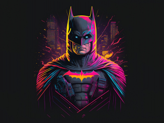 Retrofied batman, superhero, 320x240 wallpaper