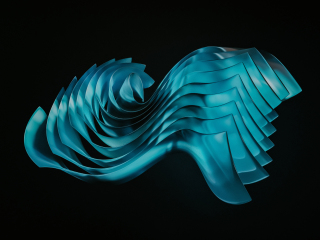 Jellyfish like shape, abstract, wavey sheets, 320x240 wallpaper