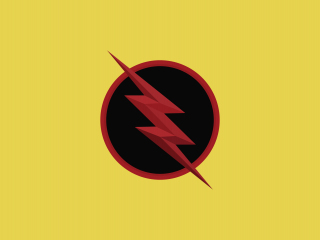 Reverse flash, logo, dc comics, minimal, 320x240 wallpaper