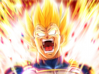 Dragon Ball Z, angry Vegeta, anime, 320x240 wallpaper