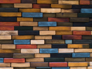 Texture, colorful bricks, wall, 320x240 wallpaper