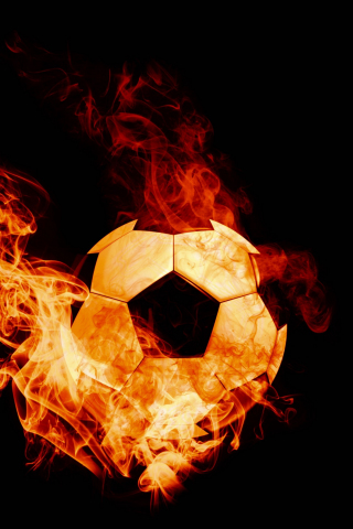 Fire ball, sports, football, photoshop, 240x320 wallpaper