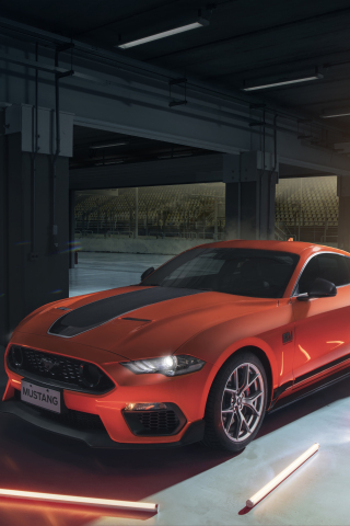  2021 Ford Mustang Mach 1, sport car, 240x320 wallpaper