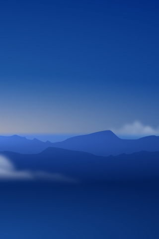 Mountains, horizon, clouds, blue sky, 240x320 wallpaper