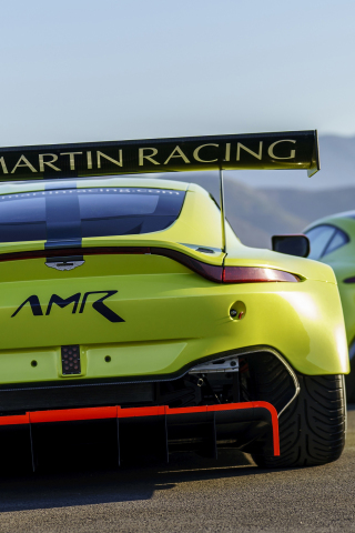 Racing cars, aston martin, rear, 240x320 wallpaper