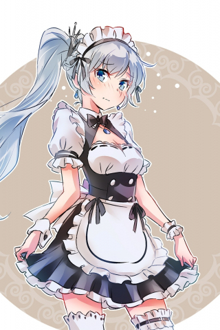 Maid, Weiss Schnee, anime girl, 240x320 wallpaper