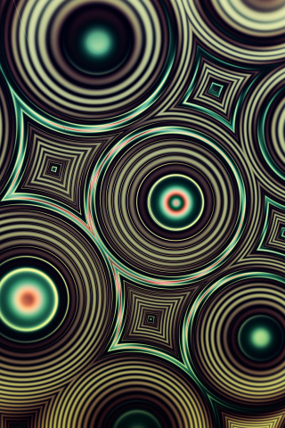 Circles, abstract, fractal, 240x320 wallpaper