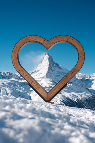 Winter, Matterhorn, nature, 240x320 wallpaper