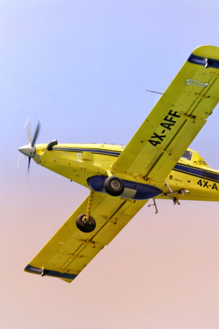 Yellow aircraft, flight, sky, 240x320 wallpaper