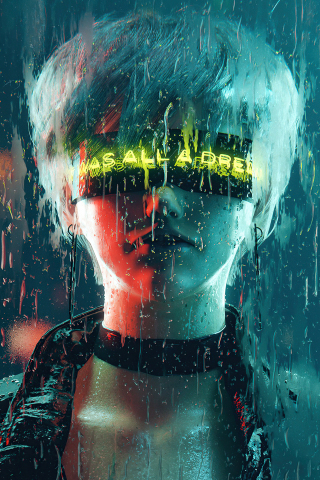 Dream Dealer, cybergirl, cyberpunk, art, 240x320 wallpaper