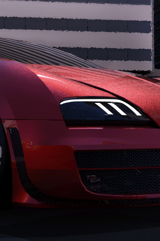 Deadpool Inspired, Bugatti, front, 240x320 wallpaper