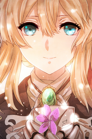 Blonde and beautiful, anime, violet evergarden, 240x320 wallpaper