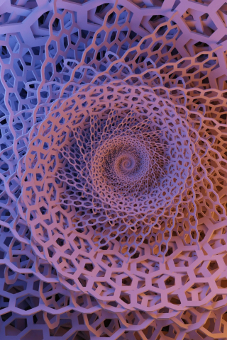 Hexagonal Spiral, abstract, pattern, art, 240x320 wallpaper
