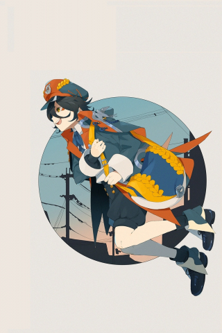 Mood, happy, anime girl, original, 240x320 wallpaper