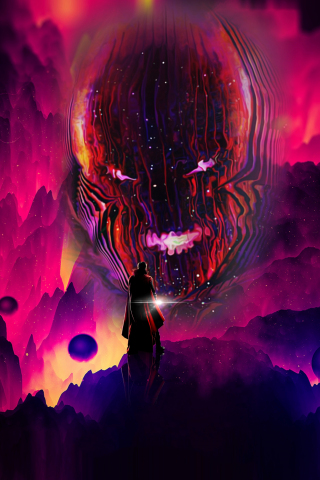 Doctor Strange, fan art, dark dimension, art, 240x320 wallpaper