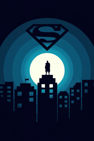 Superman, minimal, art, 240x320 wallpaper