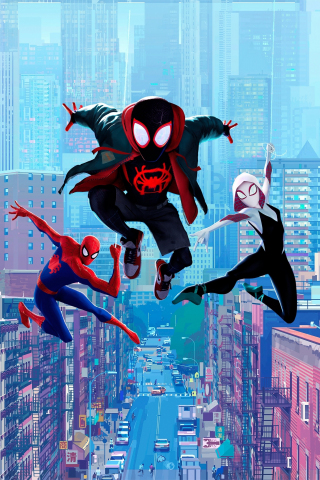 Movie, fan art, Spider-Man: Into the Spider-Verse, 240x320 wallpaper
