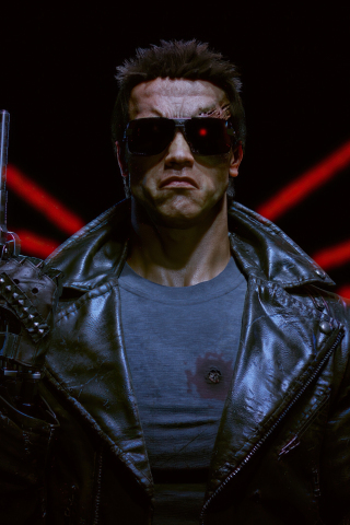 The Terminator, Arnold, fan art, 240x320 wallpaper