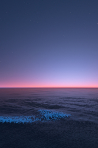 Horizon, seascape, beautiful sunset, 240x320 wallpaper