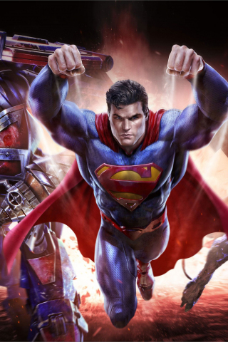 Superman, Infinite Crisis, superhero, artwork, 240x320 wallpaper