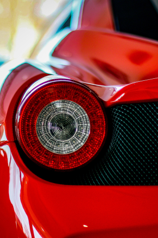Taillight, rear, Ferrari 458, 240x320 wallpaper