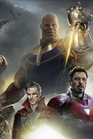 Avengers: infinity war, 2018 movie, poster, fanart, 240x320 wallpaper