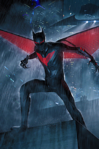 The Batman Beyond, Gotham City, night, modern batman, 240x320 wallpaper