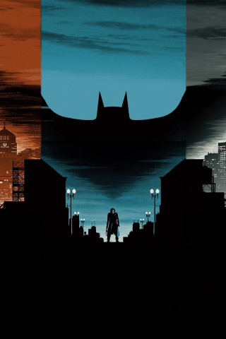 The Dark Knight, Series of movies, minimal, art, 240x320 wallpaper