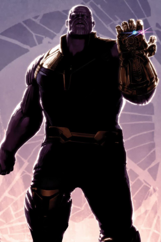 Super villain, Thanos, fan art, Avengers: infinity war, 240x320 wallpaper