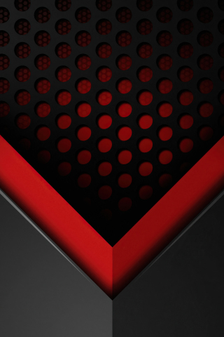 Down shapes, red-black holes, abstract, 240x320 wallpaper