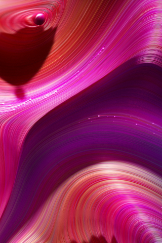 Vibrant colors, bright, waves, abstract, spirals, 240x320 wallpaper