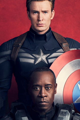 Avengers: infinity war, captain America, hawk, vision, war machine, 240x320 wallpaper