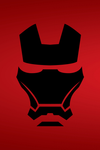 Iron man, mask, dark, minimal, 240x320 wallpaper