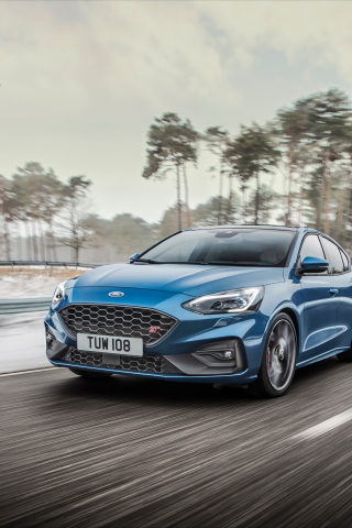 Ford Focus ST, on-road, 2019, 240x320 wallpaper